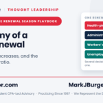 Anatomy of a 2026 PEO renewal - health increase, admin fee, and medical loss ratio components.